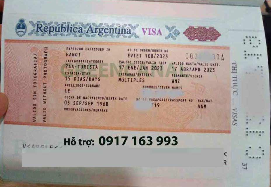 dịch vụ làm visa đi argentina tại hà nội giá rẻ