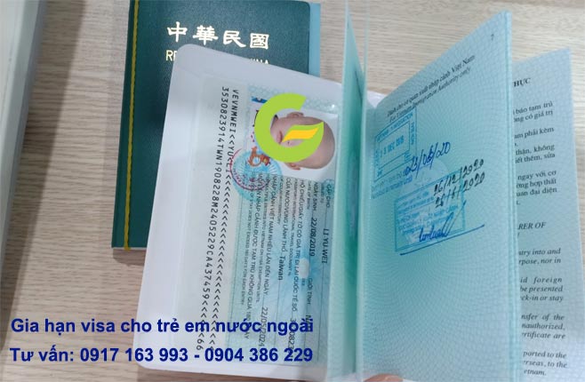 gia hạn visa cho trẻ em nước ngoài hướng dẫn 