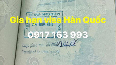 Gia hạn visa cho trẻ quốc tịch hàn quốc