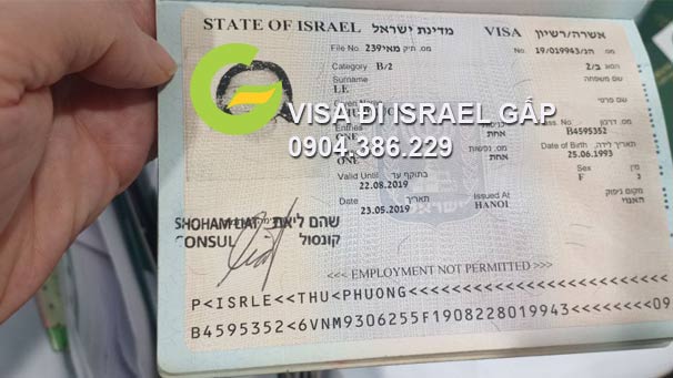 làm visa đi israel tại hà nội công tác, du lịch, hành hương