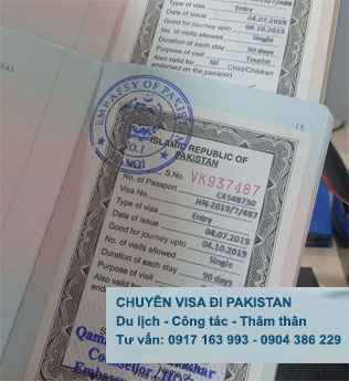 làm visa pakistan du lịch, công tác tại hà nội, tphcm
