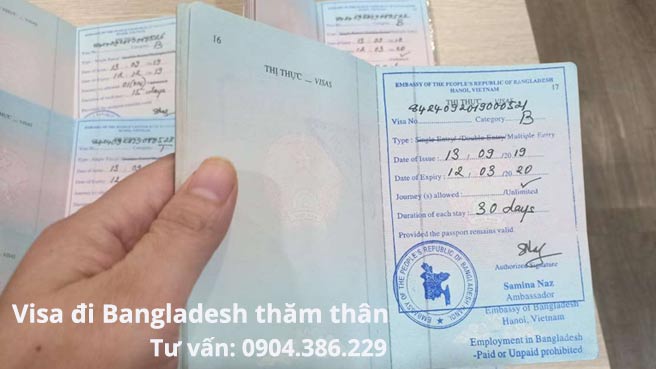 làm visa đi bangladesh thăm thân