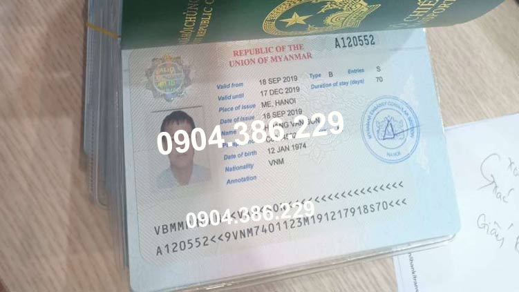 dịch vụ làm visa myanmar có xuất hóa đơn gtgt