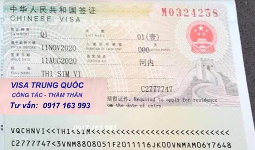 tư vấn làm visa nhập cảnh Trung quốc thăm thân kết hôn đoàn tụ gia đình
