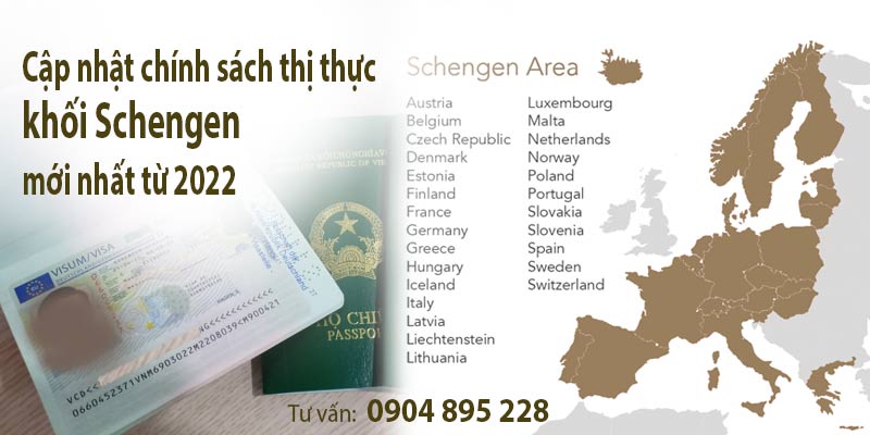 chính sách thị thực schengen cập nhật 2022 mới nhất