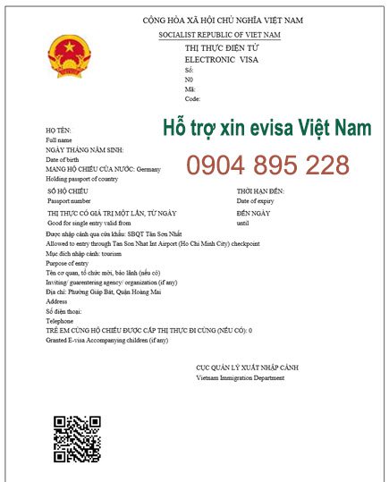 hồ sơ xin visa điện tử visa on arrival việt nam 