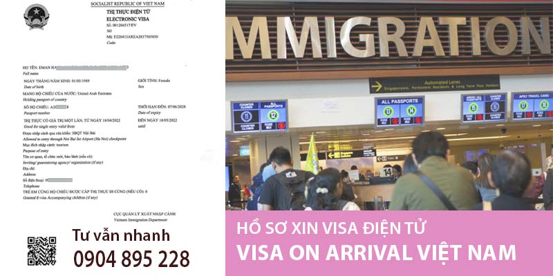 hồ sơ xin visa điện tử visa on arrival việt nam thủ tục 2022