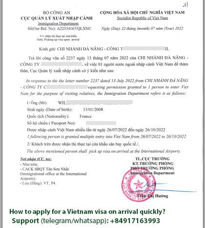 hướng dẫn khách nhập cảnh vào việt nam chưa có giấy tờ xin visa
