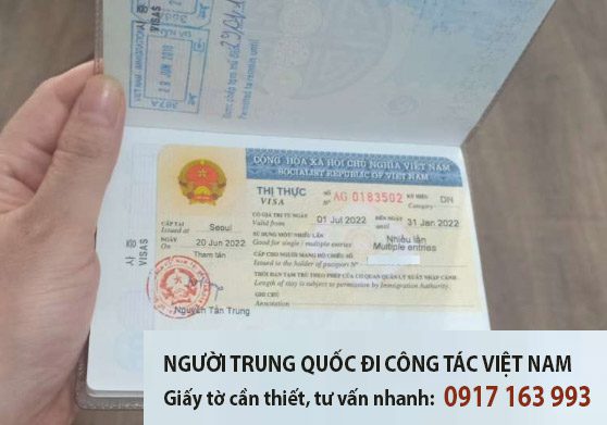 Người Trung Quốc đi công tác Việt Nam cần những giấy tờ gì