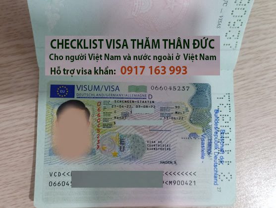 checklist visa thăm thân đức thủ tục