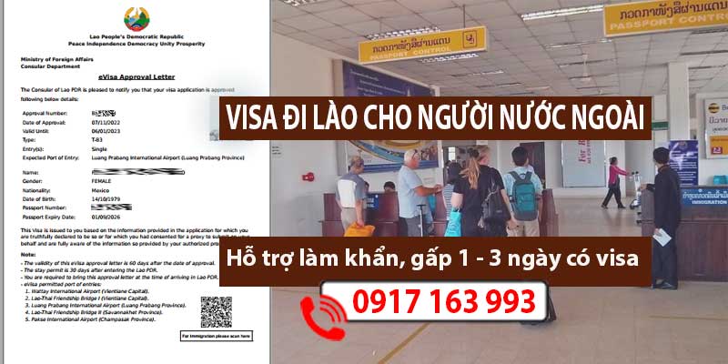 làm visa đi lào cho người nước ngoài khẩn gấp