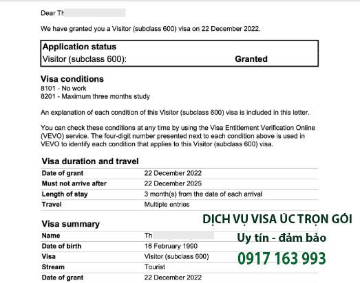 dịch vụ visa úc australia uy tín trọn gói du lịch công tác 