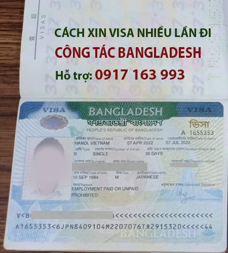 cách xin visa nhiều lần đi công tác bangladesh 2023