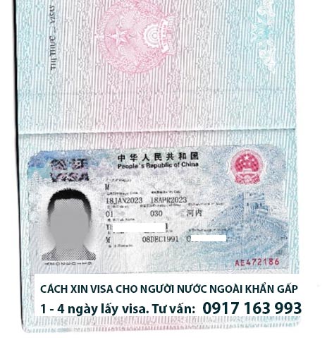 xin visa đi trung quốc cho người nước ngoài gấp