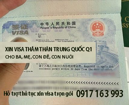 xin visa thăm thân trung quốc q1 cho ba mẹ và con 