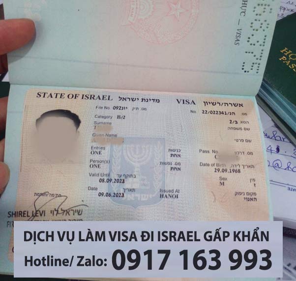 dịch vụ làm visa đi israel gấp khẩn nhanh uy tín tphcm hà nội 