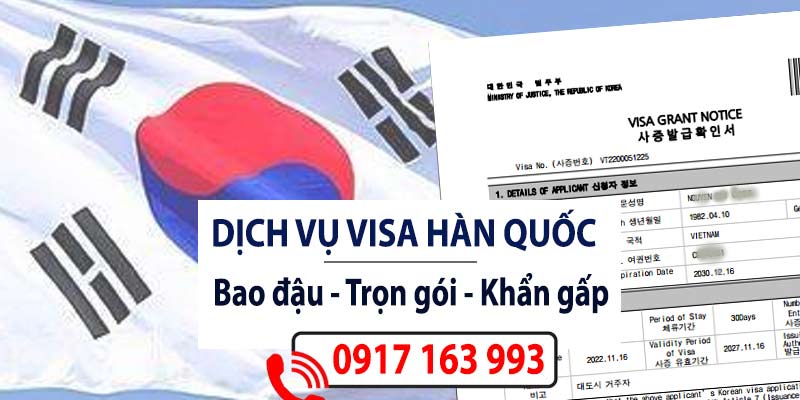 dịch vụ visa hàn quốc khẩn gấp bao đậu trọn gói