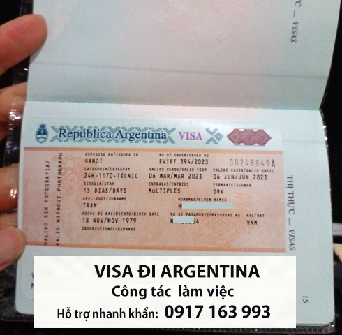 hồ sơ xin visa đi argentina công tác mới nhất