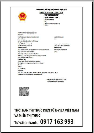 thời hạn tạm trú e-visa nhập cảnh việt nam từ 15/08/2023