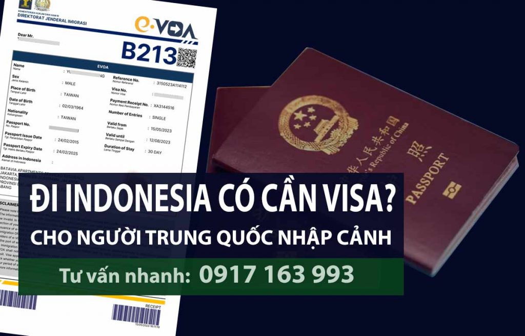 người trung quốc đi indonesia cần visa không
