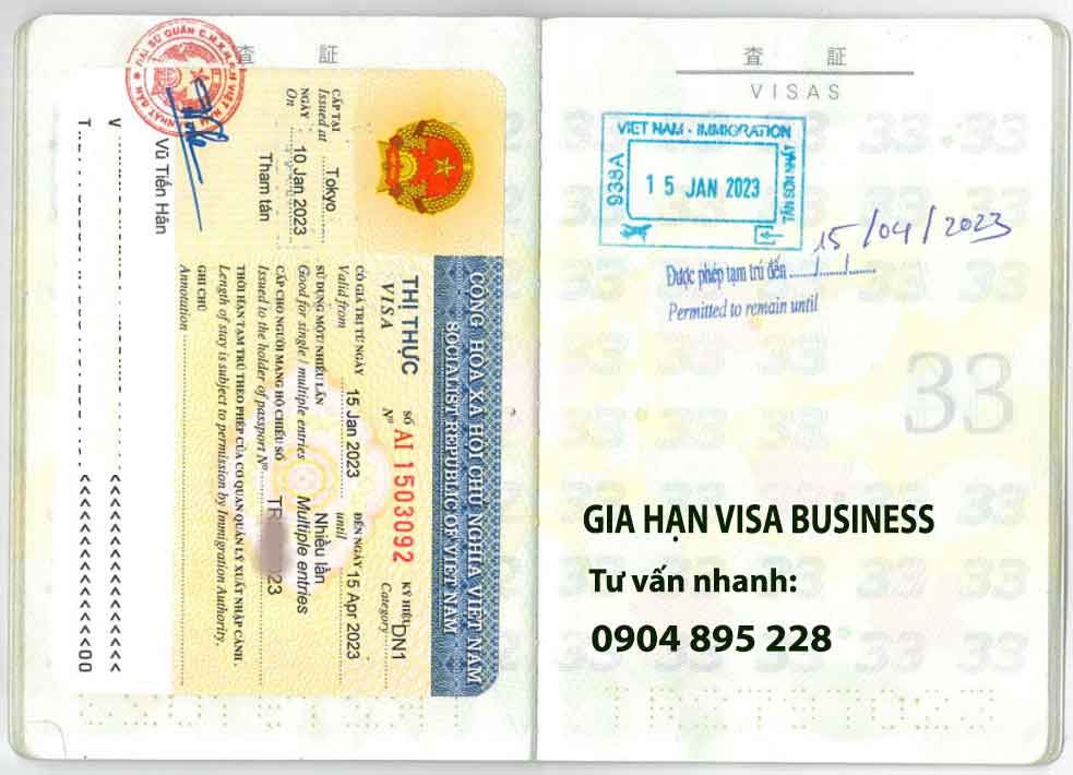 cách gia hạn visa business cho người nước ngoài