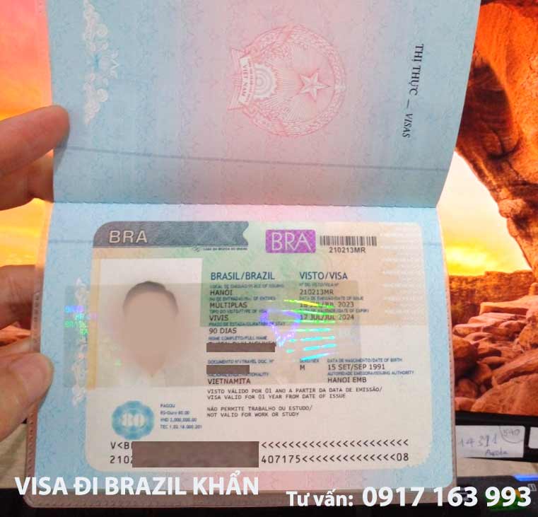 xin visa đi brazil khẩn cấp du lịch công tác thăm thân