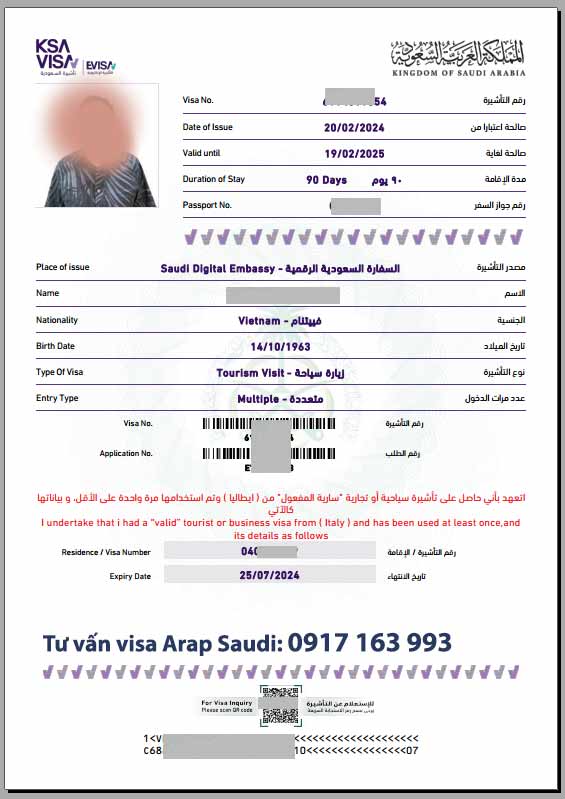dịch vụ làm visa arab saudi cho người việt nam giá rẻ