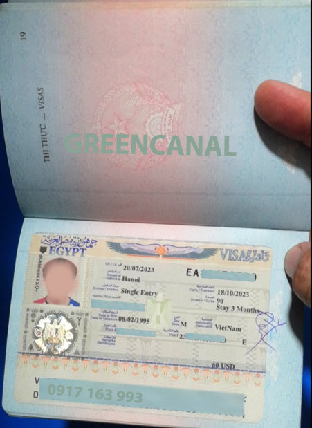 lệ phí xin visa thăm thân ai cập