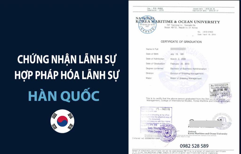 thủ tục hợp pháp hóa lãnh sự hàn quốc tại tphcm