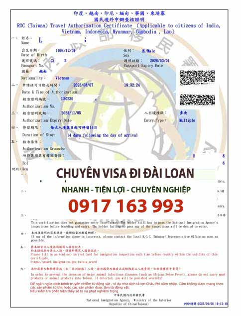 xin visa đài loan khẩn cấp gấp