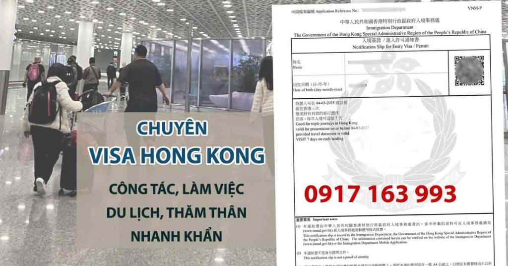 dịch vụ làm visa đi hong kong tại tphcm uy tín