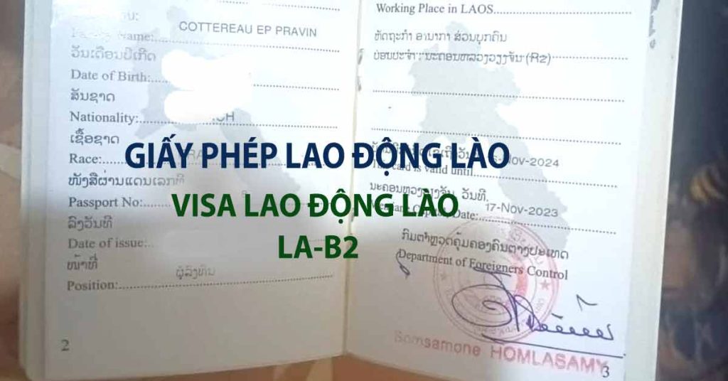 thủ tục xin visa lao động làm việc lào la-b2 tại việt nam giấy phép lao động