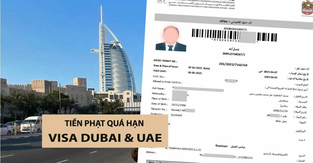quá hạn visa dubai phạt bao nhiêu tiền