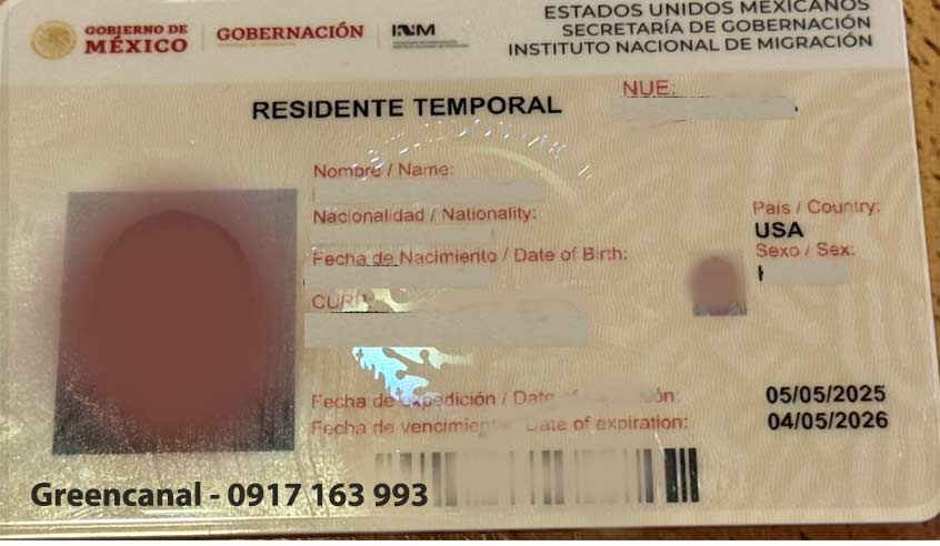 thủ tục xin thẻ visa thường trú tạm thời mexico trv
