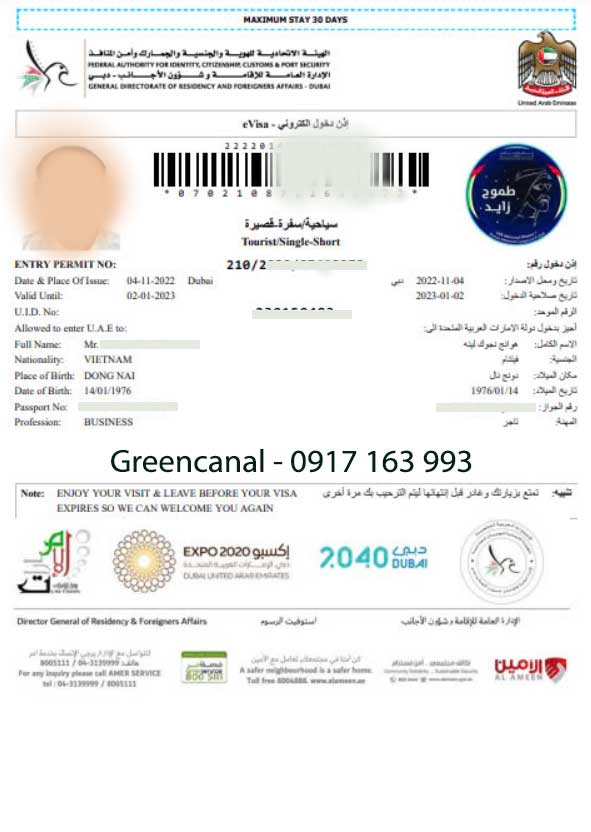 visa đi du lịch dubai và các tiểu vương quốc arab uae