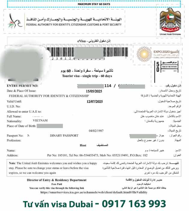 dịch vụ làm visa du lịch dubai du lịch expo