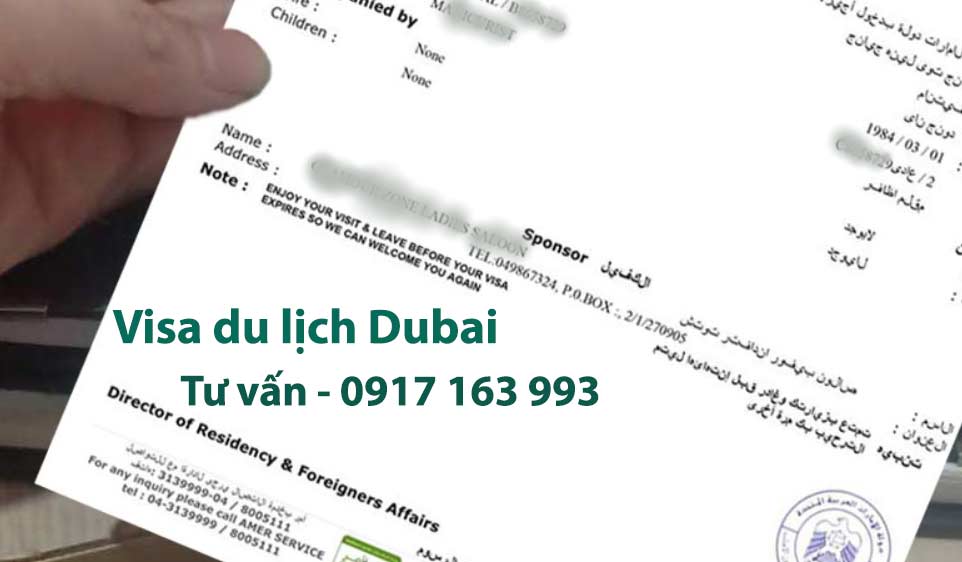 dịch vụ xin visa du lịch dubai