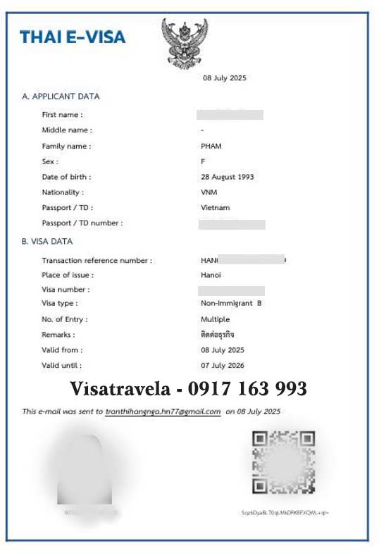 thủ tục xin visa thái lan 1 năm