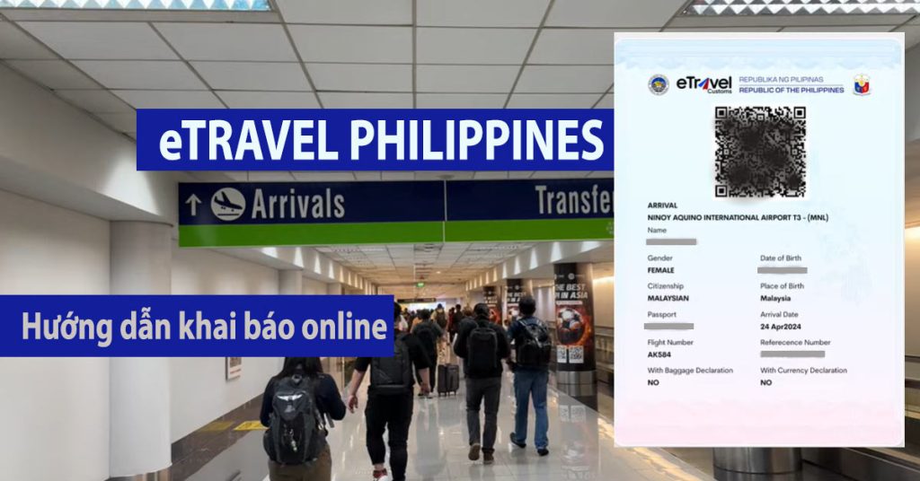 hướng dẫn khai báo etravel nhập cảnh phiippines