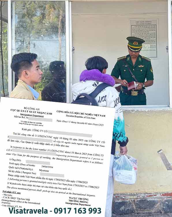 Công văn nhập cảnh cửa khẩu tịnh biên an giang
