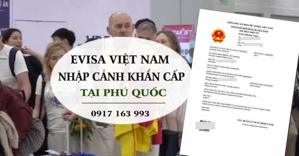 xin evisa việt nam nhập cảnh khẩn cấp tại phú quốc cho người nước ngoài